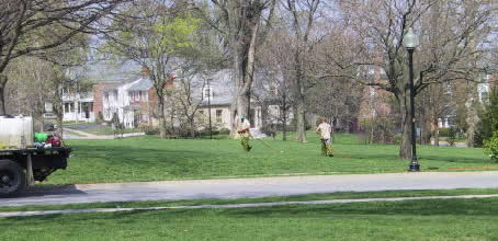 picture of men spraying lawn chemicals
